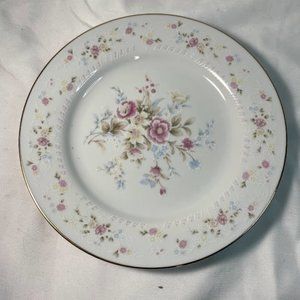 Home Styles Fine China Pink Floral Gold Trim Dessert Plate Made in China